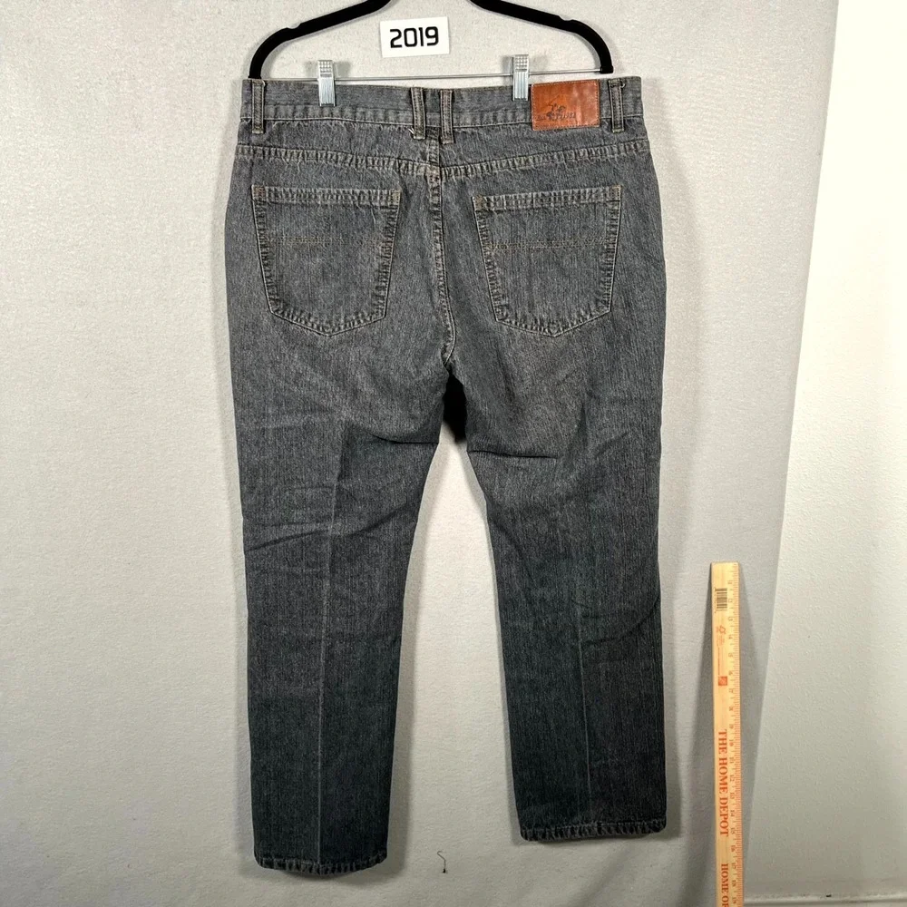 Beverly Hills Polo Club Jeans Mens 36x32 Gray Denim‎ Medium Wash Straight Leg